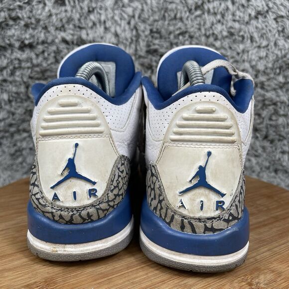 Nike Air Jordan 3 Retro GS Sneakers Shoes Size 4 Y White Blue DM0967-148 - Picture 4 of 9